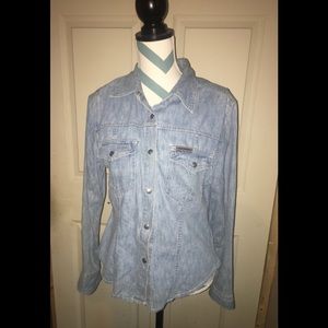 Calvin Klein-thick Jean shirt